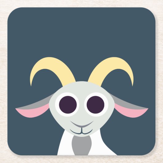 Stanley de Goat Vierkante Kartonnen Onderzetter (Voorkant)