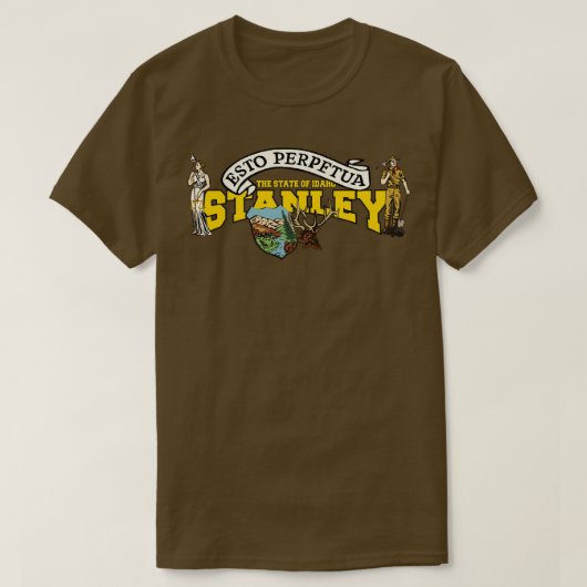 Stanley Idaho staat cadeau T-shirt (Design voorkant)