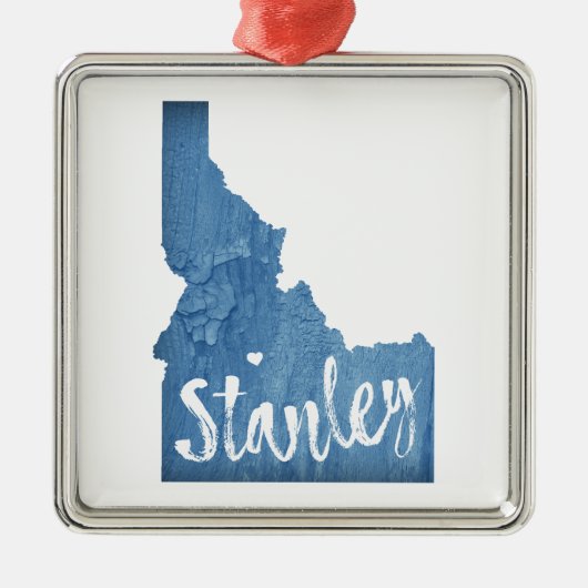 Stanley Idaho Wood Grain Metalen Ornament (Voorkant)