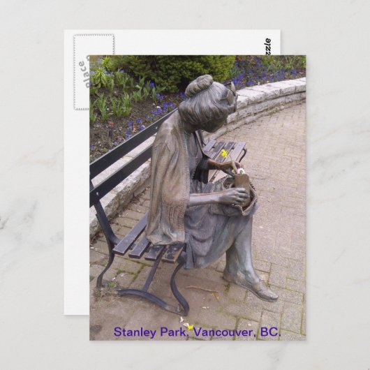 Stanley Park Statue Briefkaart (Voorkant / Achterkant)