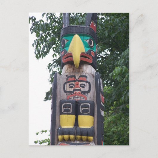 Stanley Park Totem Briefkaart (Voorkant)