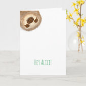 Stanley pensant à vous carte personnalisée (Fleur jaune)