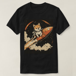 Stanley Shiba Inu sur un T-shirt à fusée