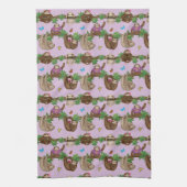 Stanley Sloth & amis serviette de thé pourpre (Vertical)