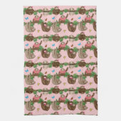 Stanley Sloth & amis serviette de thé rose (Vertical)