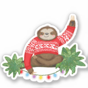 Stanley Sloth autocollant de Noël taillé sur mesur