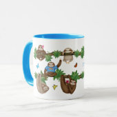Stanley Sloth blue gepersonaliseerde mug Mok (Voorkant links)