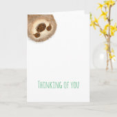 Stanley sloth denkt aan je kaart (Gele Bloem)