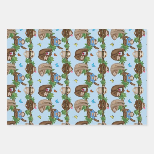 Stanley Sloth en vrienden die papier verpakken Inpakpapier Vel (Voorkant 3)