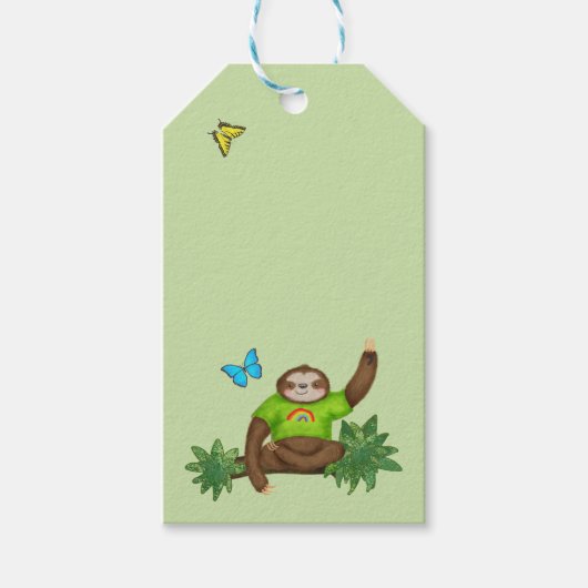 Stanley Sloth green gift label Cadeaulabel (Voorkant)