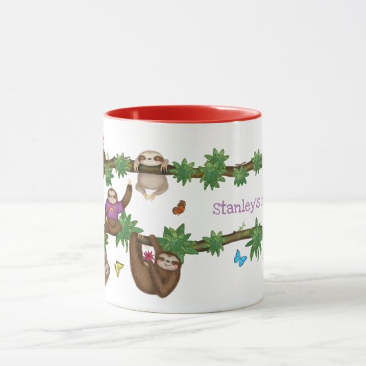 Stanley Sloth paarse gepersonaliseerde moug Mok (Midden)