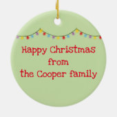 Stanley Sloth personnalisées ornement d'arbre de N (Dos)