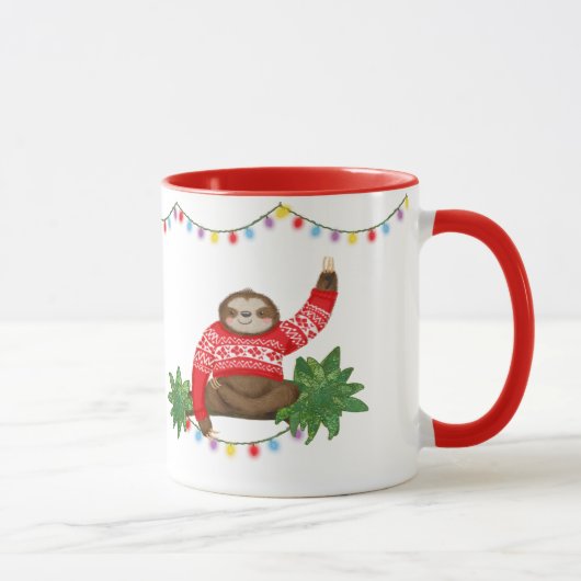 Stanley Sloth tasse de Noël personnalisée (Droite)