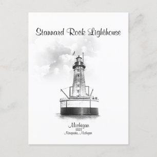 Stannard Rock Lighthouse - Michigan Briefkaart