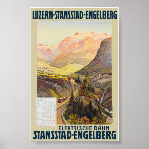 Stansstad-Engelberg Poster vintage 1910
