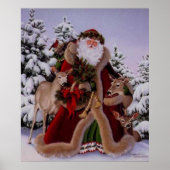 Stanta Claus en het Poster Forest Scene (Voorkant)