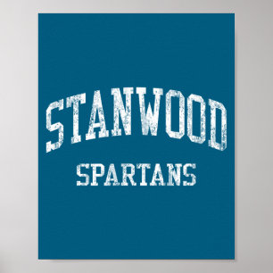 Stanwood middelbare school hs stanwood wa vintage  poster
