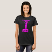 Stap Aerobics Junkie Aerobic Step Direction Stap A T-shirt (Voorkant volledig)