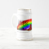Stap-dochter's liefhebbende hands regenboogstein bierpul (Voorkant links)