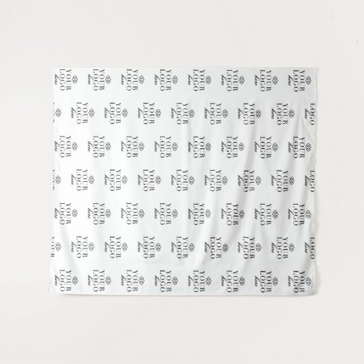 Stap en Herhaal Klein Zakelijk Logo Achtergrond Wandkleed (Voorkant (horizontaal))