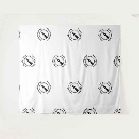 Stap en Herhaal Notaris Business Logo Event White Wandkleed (Voorkant (horizontaal))