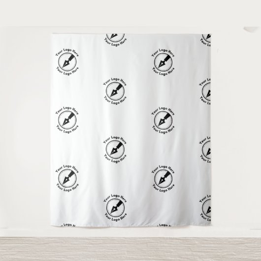 Stap en Herhaal Notaris Business Logo Event White Wandkleed (Voorkant)