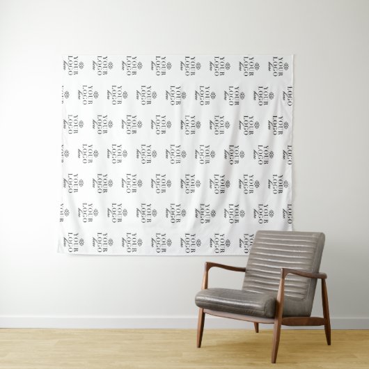 Stap en herhaal Small Business Logo Achtergrond Wandkleed (In Situ (horizontaal))