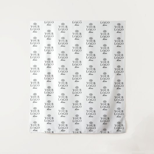 Stap en herhaal Small Business Logo Achtergrond Wandkleed (Voorkant)