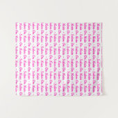 Stap- en herhaalstofbanner | Aangepaste tekst Wandkleed (Voorkant (horizontaal))