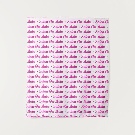 Stap- en herhaalstofbanner | Aangepaste tekst Wandkleed (Voorkant)