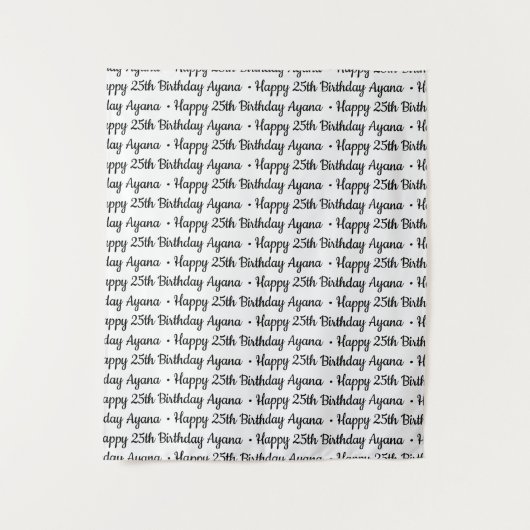 Stap- en herhalingsstofbanner | Aangepaste tekst Wandkleed (Voorkant)