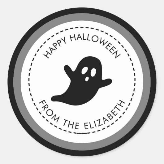 Stap in de Halloween Ronde Sticker (Voorkant)