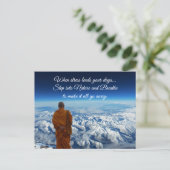 Stap in de natuur briefkaart (Staand voorkant)