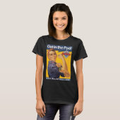 Stap in de Pods! Rosie Vrouwen Basic Donker T-shir T-shirt (Voorkant volledig)