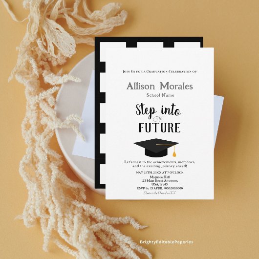 Stap in de toekomst Simple Classic Afstuderen Kaart