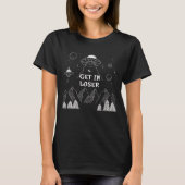 Stap in - Funny Alien UFO-ontvoering T-shirt (Voorkant)