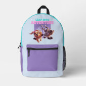 Stap in het avontuur bedrukte rugzak (Voorkant)