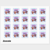 Stap in het avontuur vierkante sticker (Vel)