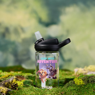 Stap in het avontuur waterfles