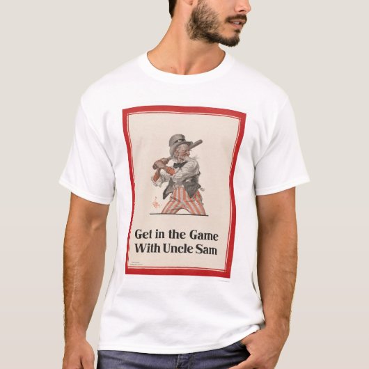 Stap in het spel met oom Sam T-shirt (Voorkant)