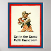 Stap in het spel met oom Sam ~ Wereldoorlog Poster (Voorkant)