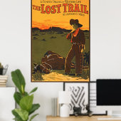 Stap in het Wilde Westen: 'The Lost Trail' Poster (Thuiskantoor)