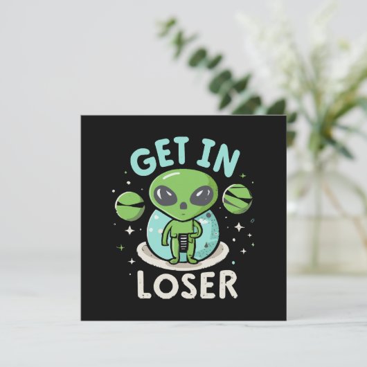 Stap in Loser Alien UFO Grappig (Staand voorkant)