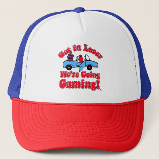 Stap in Loser Going Gaming Funny Cartoon Trucker Pet (Voorkant)