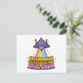 Stap in Loser We gaan naar een Drag Show UFO Feestdagenkaart (Staand voorkant)