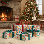 Stap in Nostalgie:  Ornamenten Wonderland Cadeaupapier