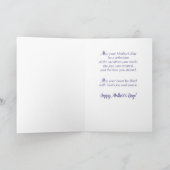 Stap mama op Moederdag Blessing Violet Flower Kaart (Binnen)