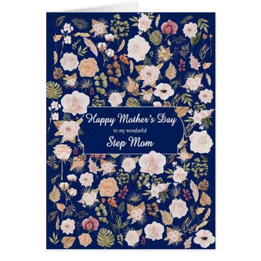 Stap Moeder Moederdag Verspreide Bloemen (Voorkant)