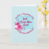 Stap Moederdag Bonus Moeder Verander Tekst Groet Kaart (Gele Bloem)