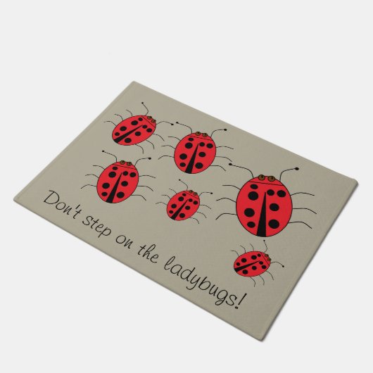 Stap niet op de ladybugs Fun Deurmat (Schuin)